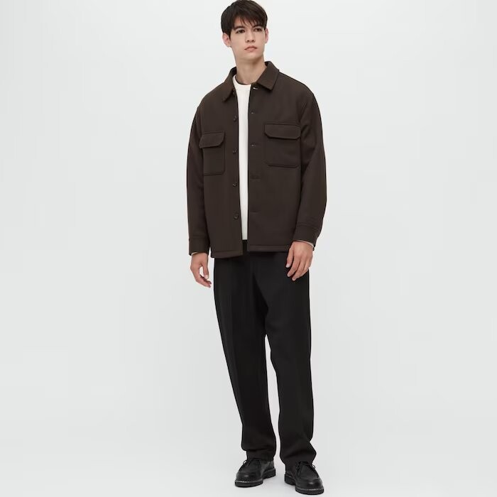 

Брюки Uniqlo Pleated Tapered, темно-серый