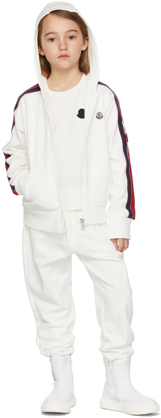 Детский белый спортивный костюм Moncler Enfant