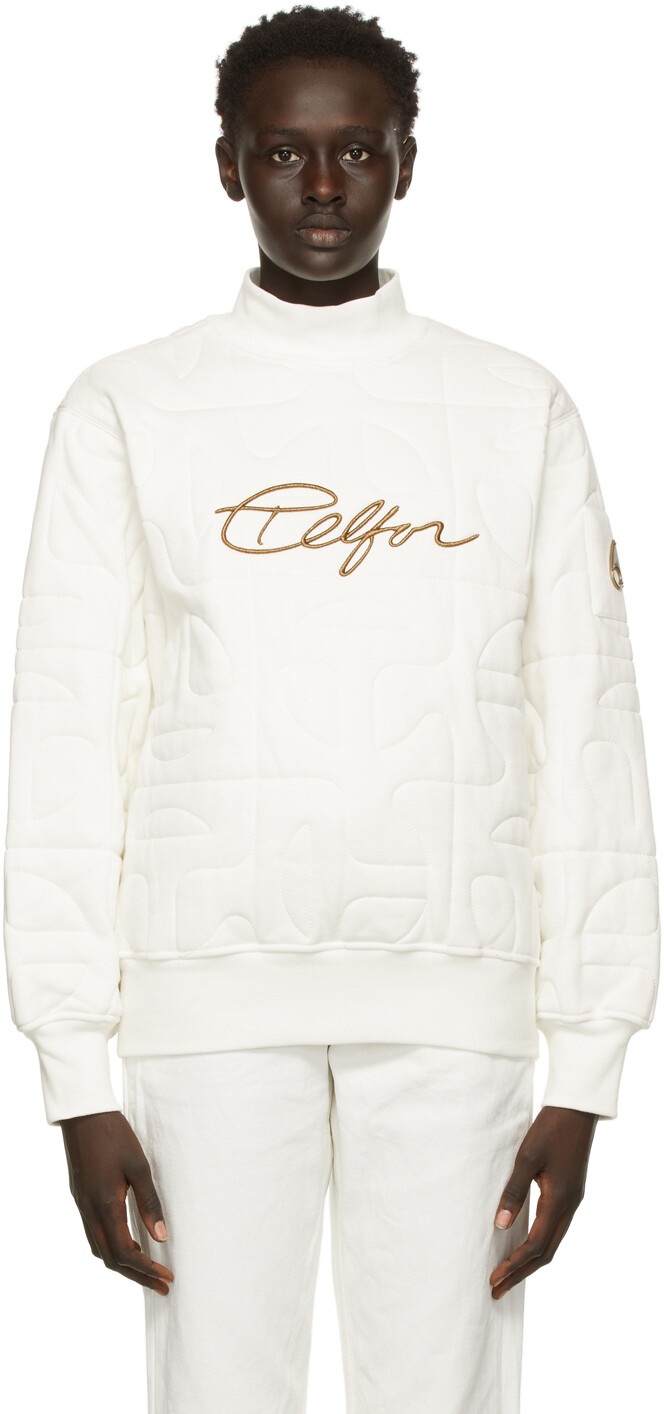 

Белый стеганый свитер с воротником-стойкой Telfar Edition Moose Knuckles x Telfar