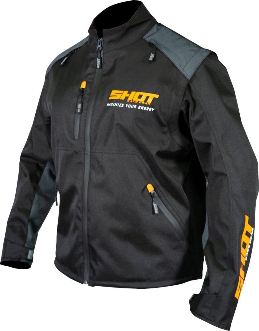 Мотоциклетная куртка Shot Contact Assault с логотипом, черный/оранжевый куртка ray размер 48 черный оранжевый