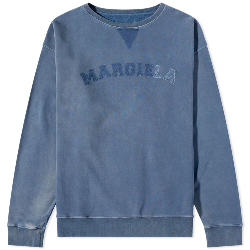 

Джемпер Maison Margiela Distressed College Logo Crew Sweat, Серый