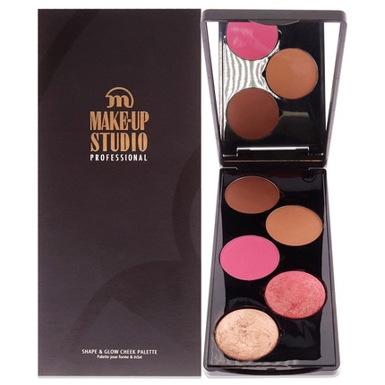 цена Make-Up Studio Professional Amsterdam Shape & Glow Cheek Palette розового цвета, Make-Up Studio Amsterdam