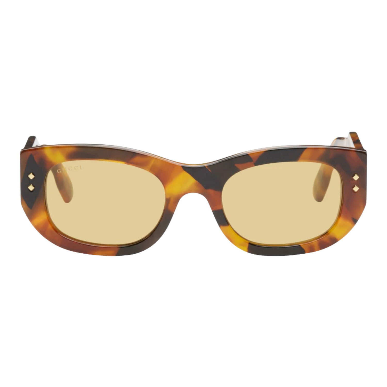 

Солнцезащитные очки Gucci Tortoiseshell Rectangular, коричневый