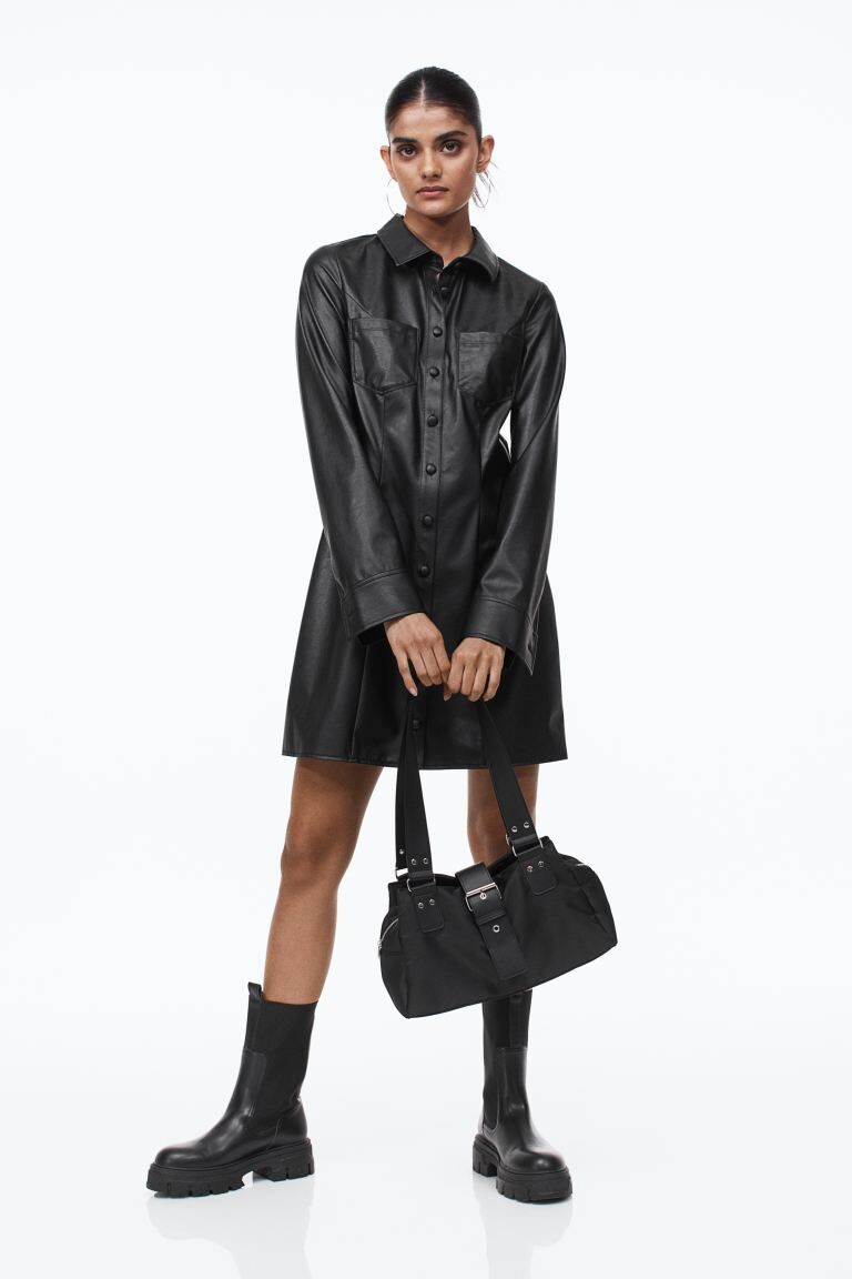 

Рубашка-платье H&M, черный