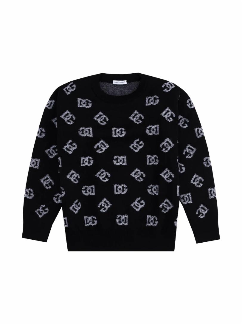 Шерстяной джемпер с монограммным принтом Dolce&Gabbana джемпер win wool вязаный 44 размер