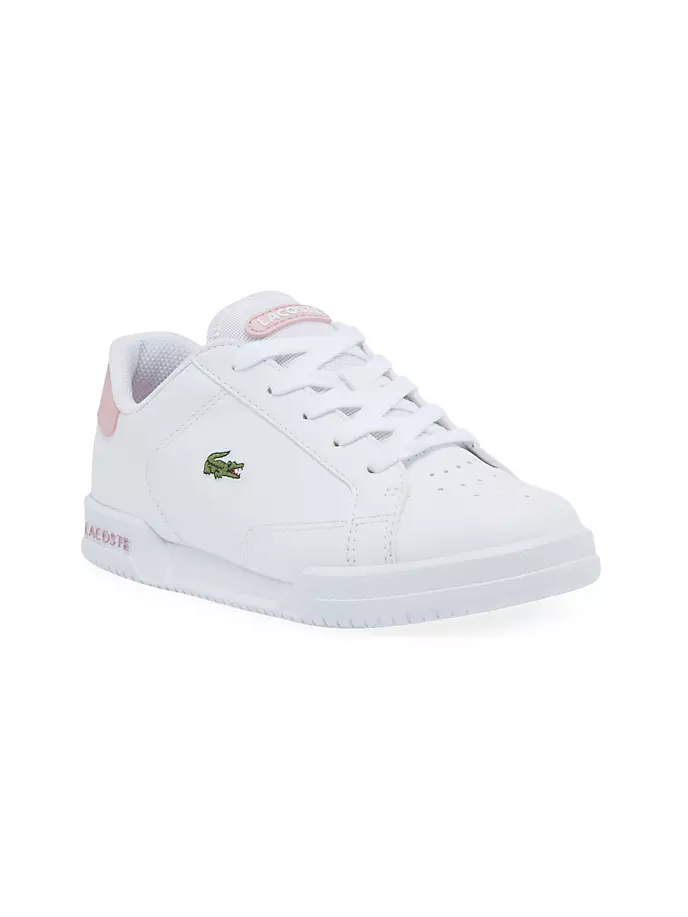 Низкие кеды Twin Serve для девочек Lacoste, белый
