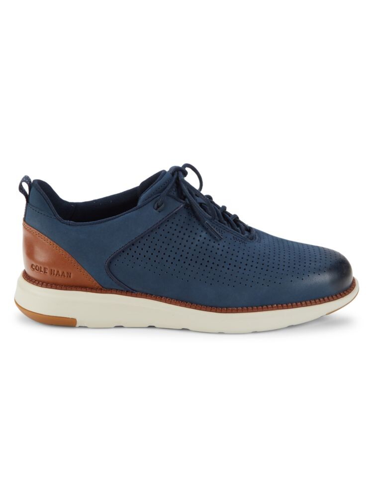 

Кожаные кроссовки Grand Atlantic с перфорацией Cole Haan, темно-синий