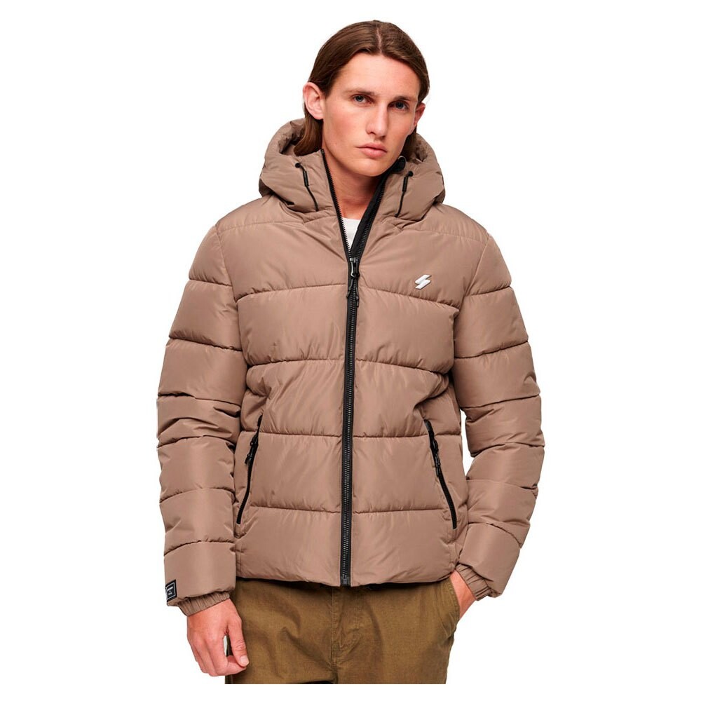 

Пуховик Superdry Sports, коричневый