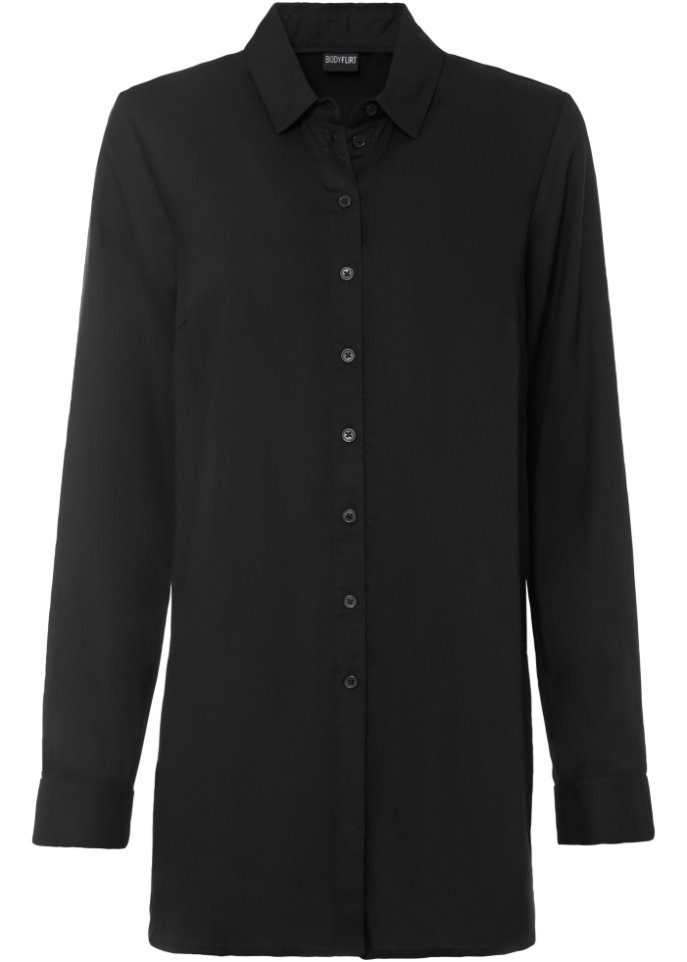 Длинная блузка из экологически чистой вискозы Bodyflirt, черный