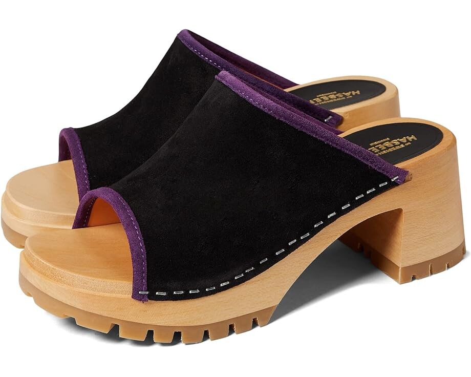 

Туфли Swedish Hasbeens Piping Clog, цвет Nero
