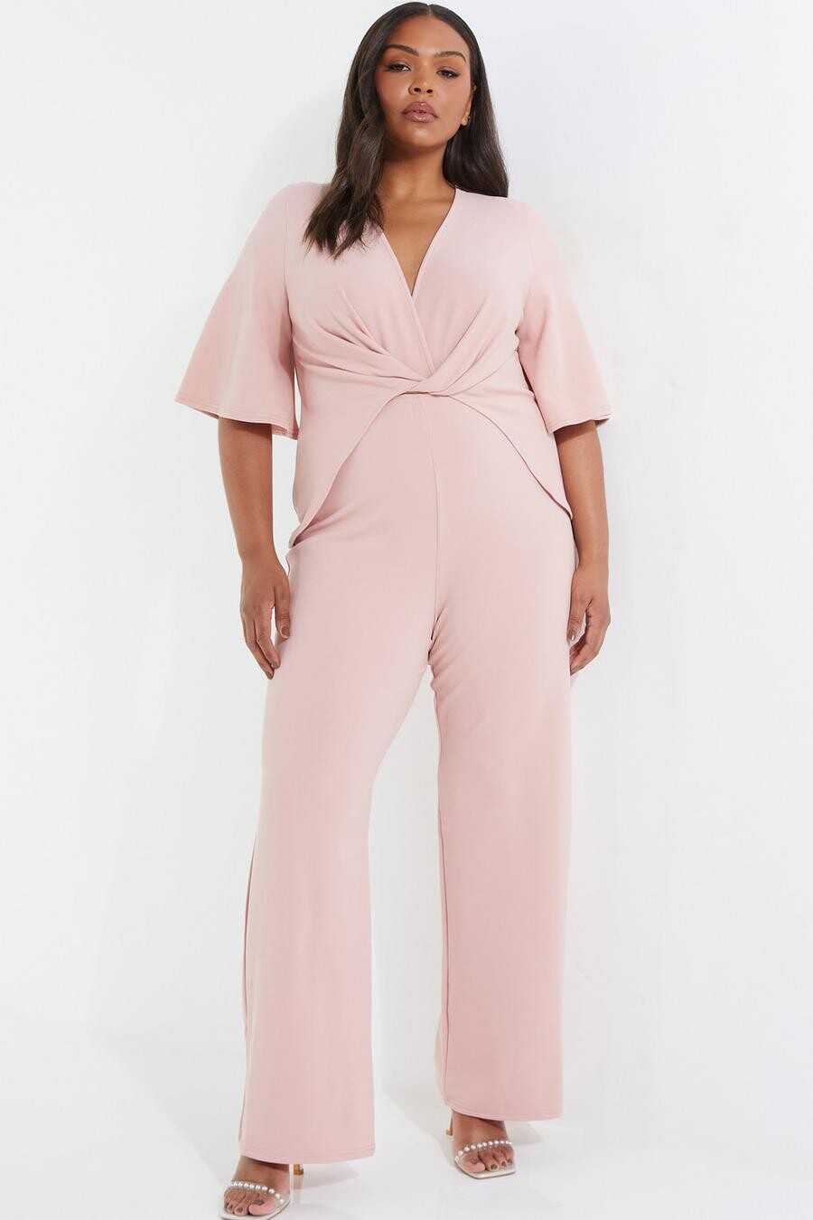 

Комбинезон Curve Pink Twist Palazzo QUIZ Clothing