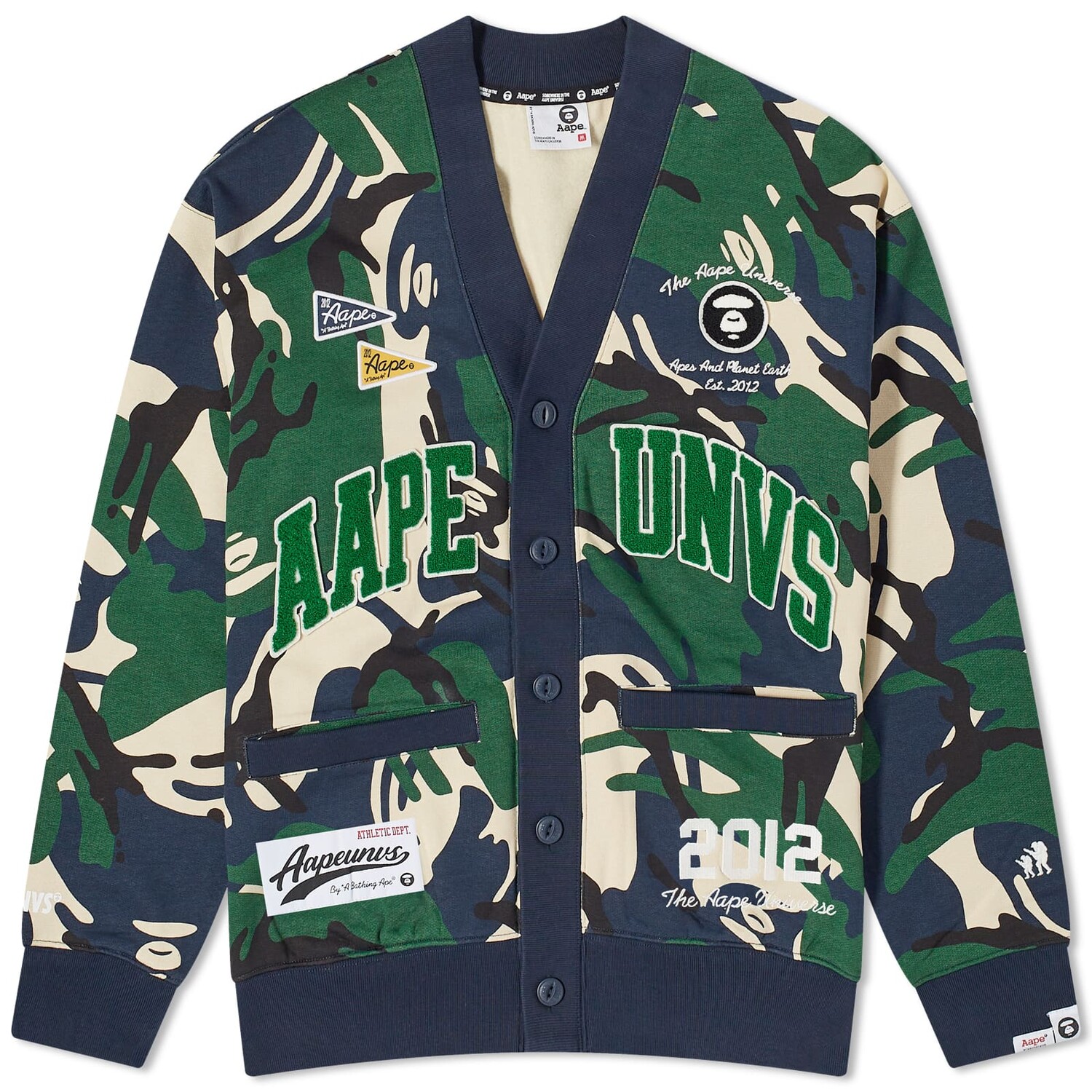 

Кардиган Aape College Camo, цвет Green (Navy)