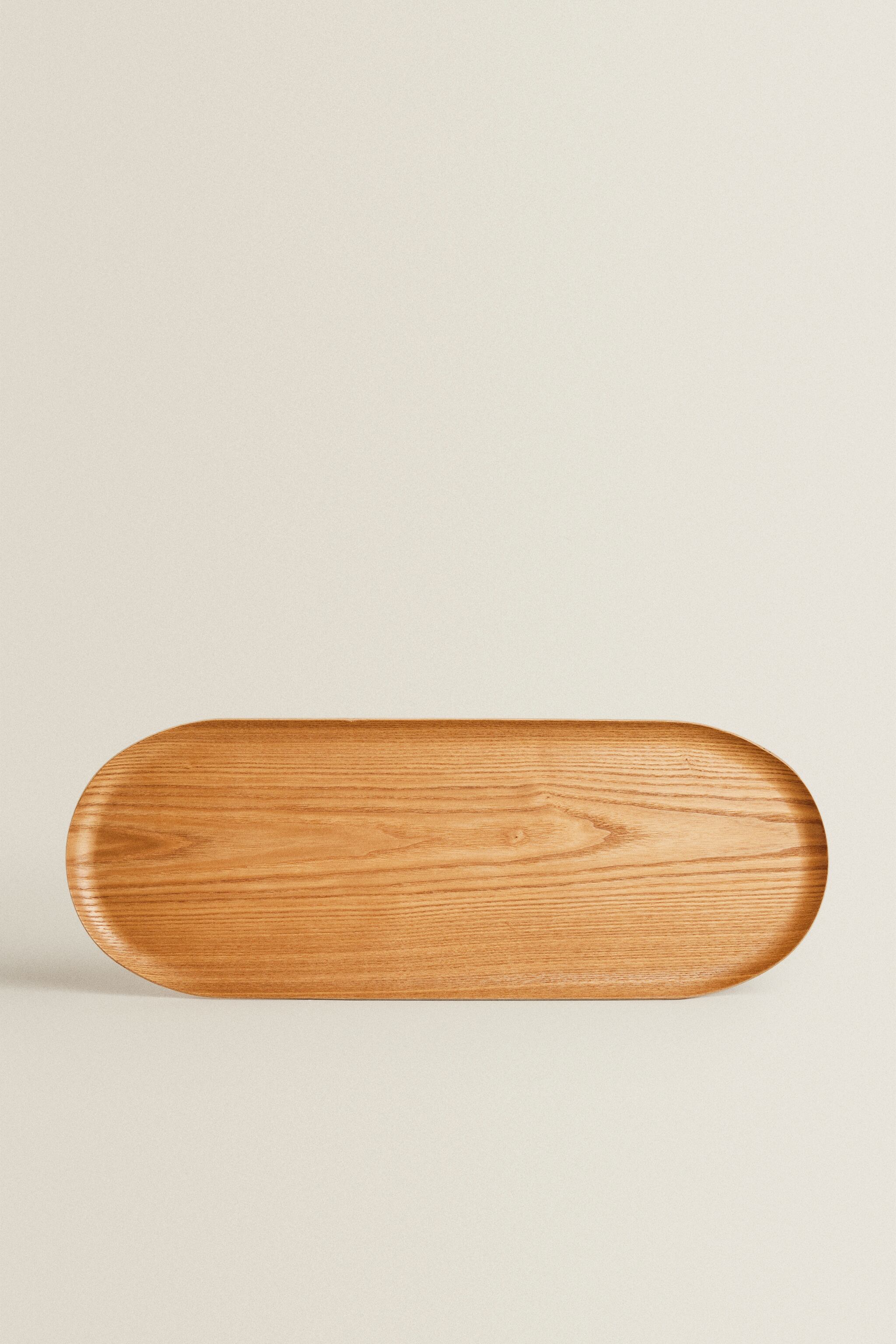 Овальный деревянный поднос Zara, светло-бежевый поднос овальный breka 41х27 см бук