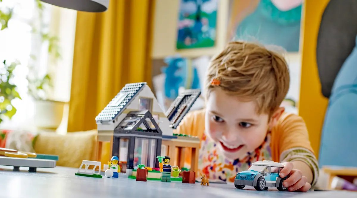 Конструктор Lego City Family House And Electric Car 60398, 462 детали –  заказать из-за рубежа в «CDEK.Shopping»