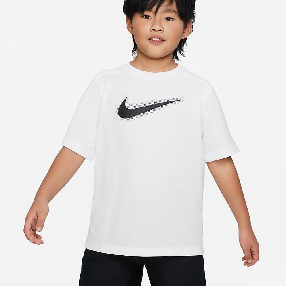 

Футболка Nike Multi Big Kids' Dri-FIT Graphic Training, белый/черный
