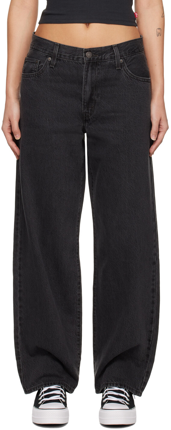 

Черные мешковатые джинсы для пап Levi's