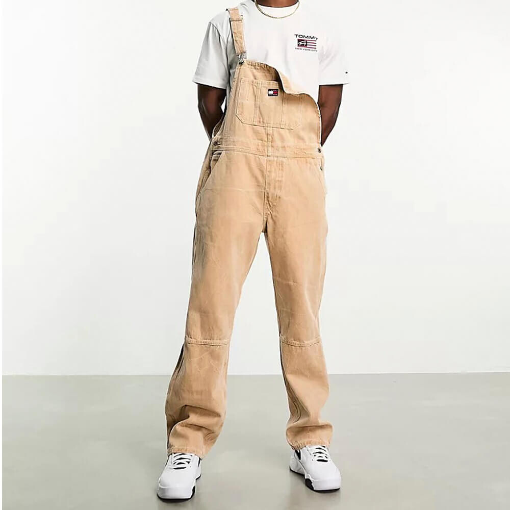 

Комбинезон джинсовый Tommy Jeans Flag Logo Workwear, бежевый