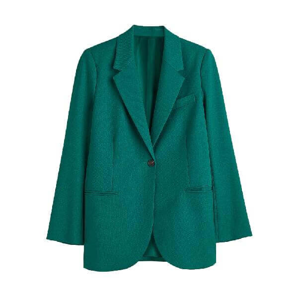 

Пиджак H&M Single-breasted, зеленый