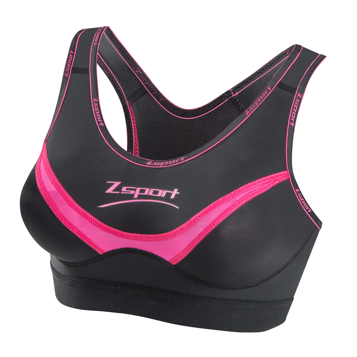 

Бюстгальтер Zsport Soft touch, черный/черный/розовый