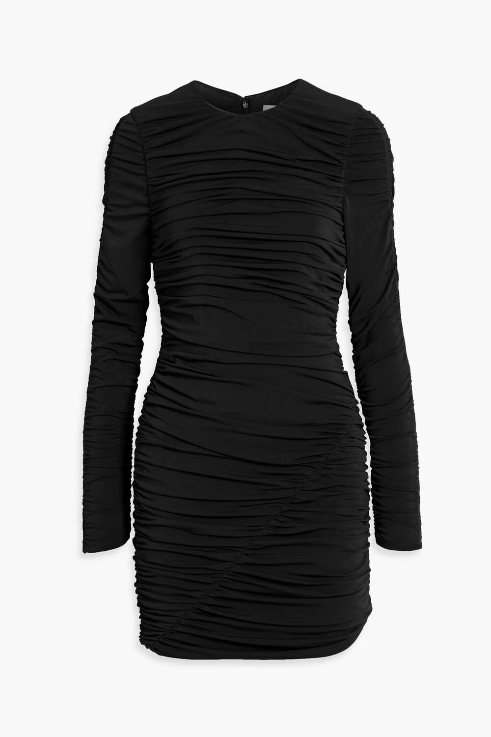 

Платье мини Gwen из эластичного джерси со сборками Halston, черный