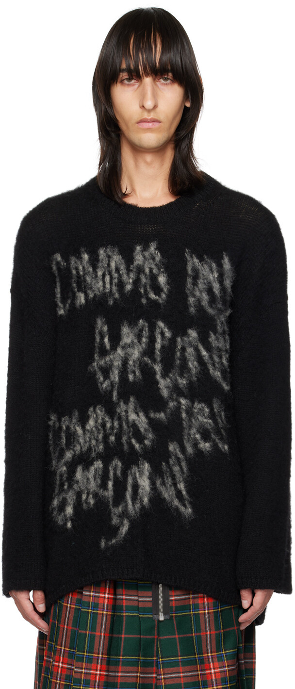 

Черный свитер интарсия Comme des Garçons Homme Plus