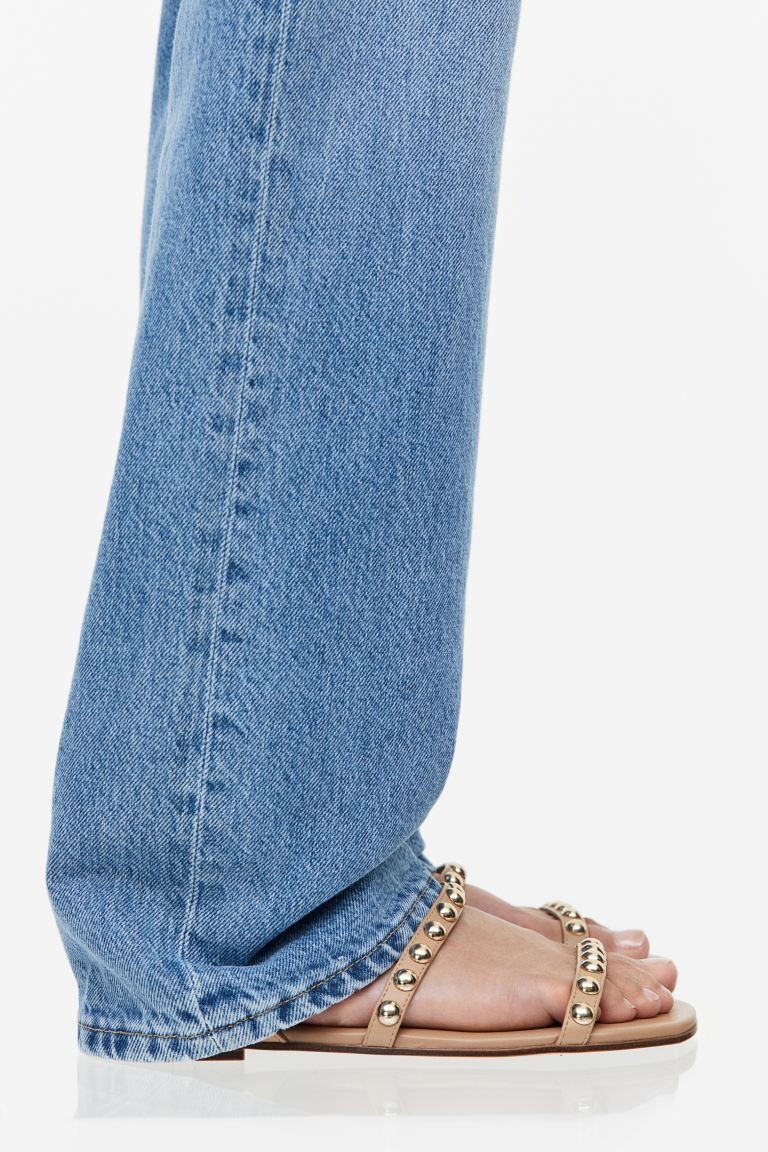 

Сандалии с заклепками H&M, темно-бежевый