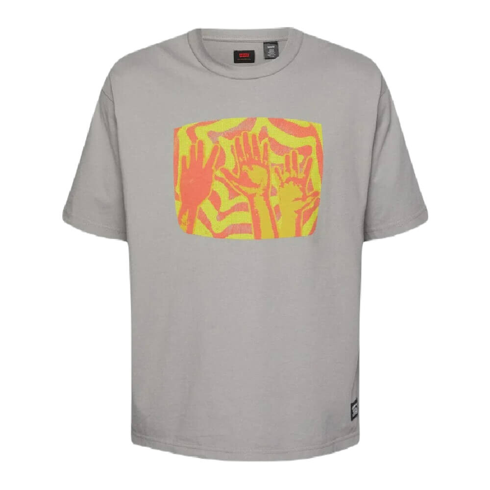 

Футболка Levi's Skate Graphic Box Tee Unisex, серый/желтый