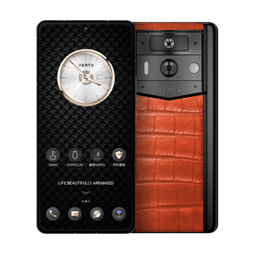 Смартфон Vertu Metavertu 2 Alligator, 12 ГБ/1 ТБ, 2 Nano-SIM, черный/оранжевый