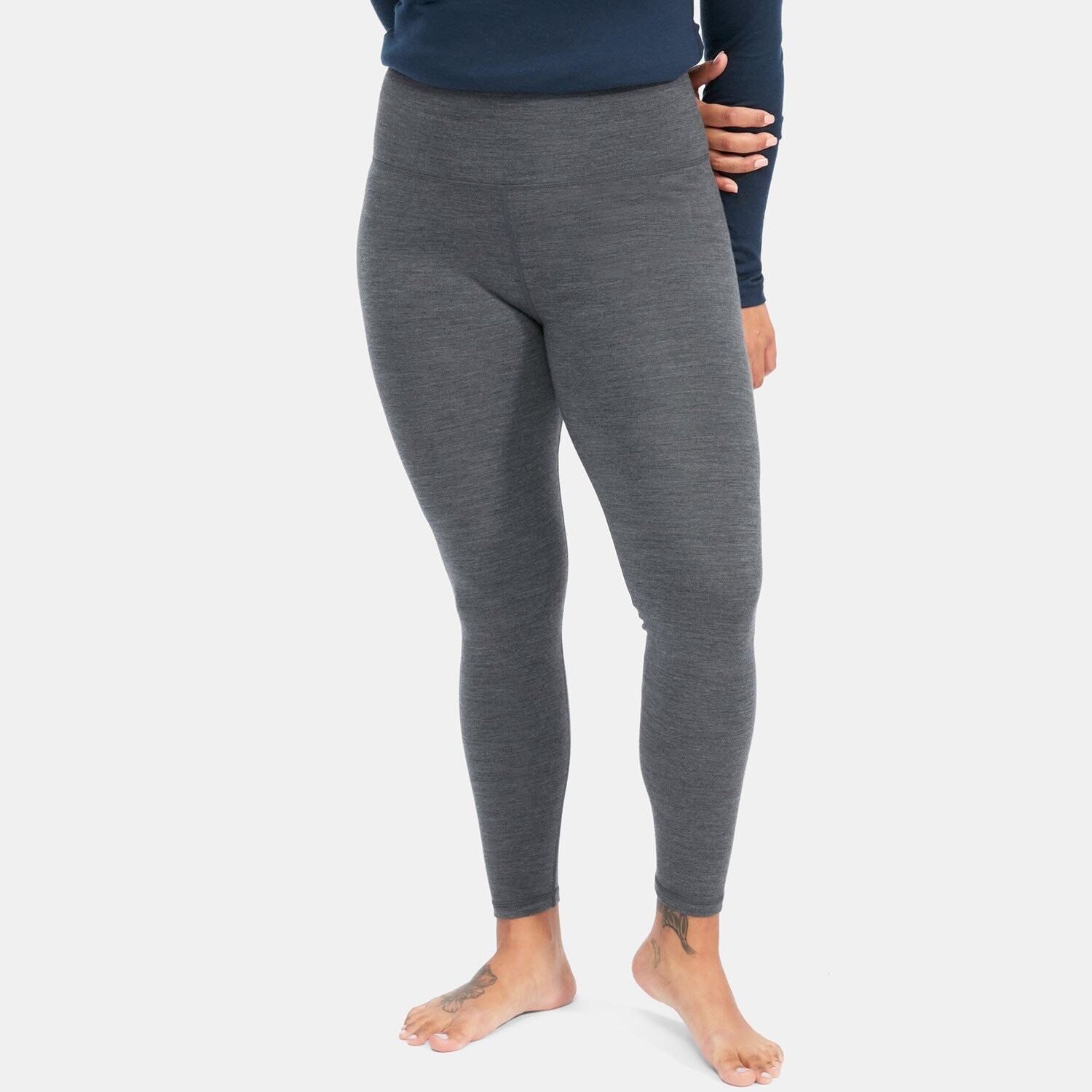 

evo Ridgetop Леггинсы с высокой талией из мериносовой шерсти - Женские - Б/у, charcoal heather