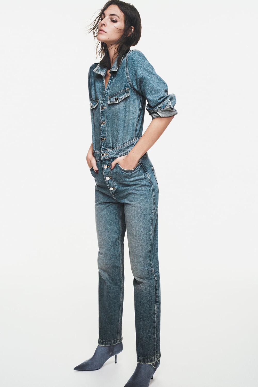 

Джинсовый комбинезон Z1975 ZARA, синий