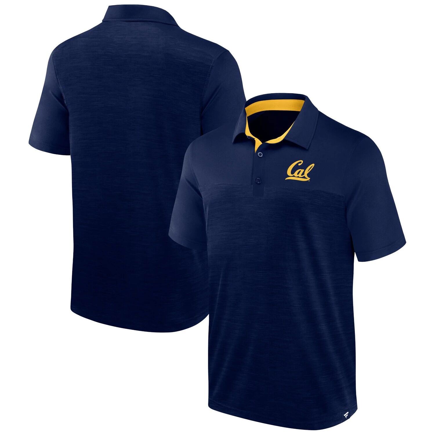 

Мужская классическая футболка-поло Homefield с фирменным логотипом Heather Navy Cal Bears Fanatics