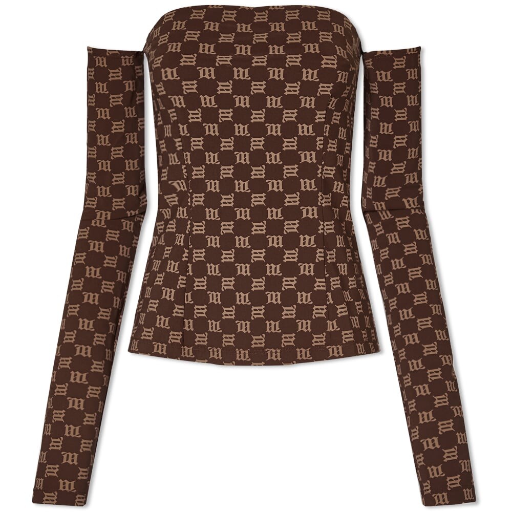 

Топ MISBHV Long Sleeve Monogram Off Shoulder Top