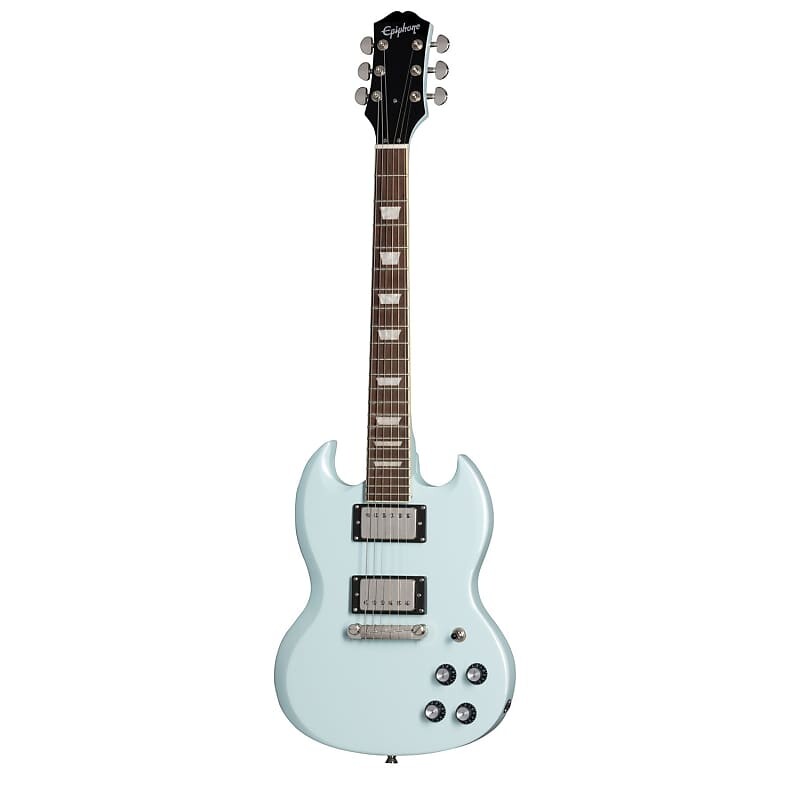 

Гитара Epiphone ES1PPSGFBNH1 Power Players SG, гриф Indian Laurel, голубой лед