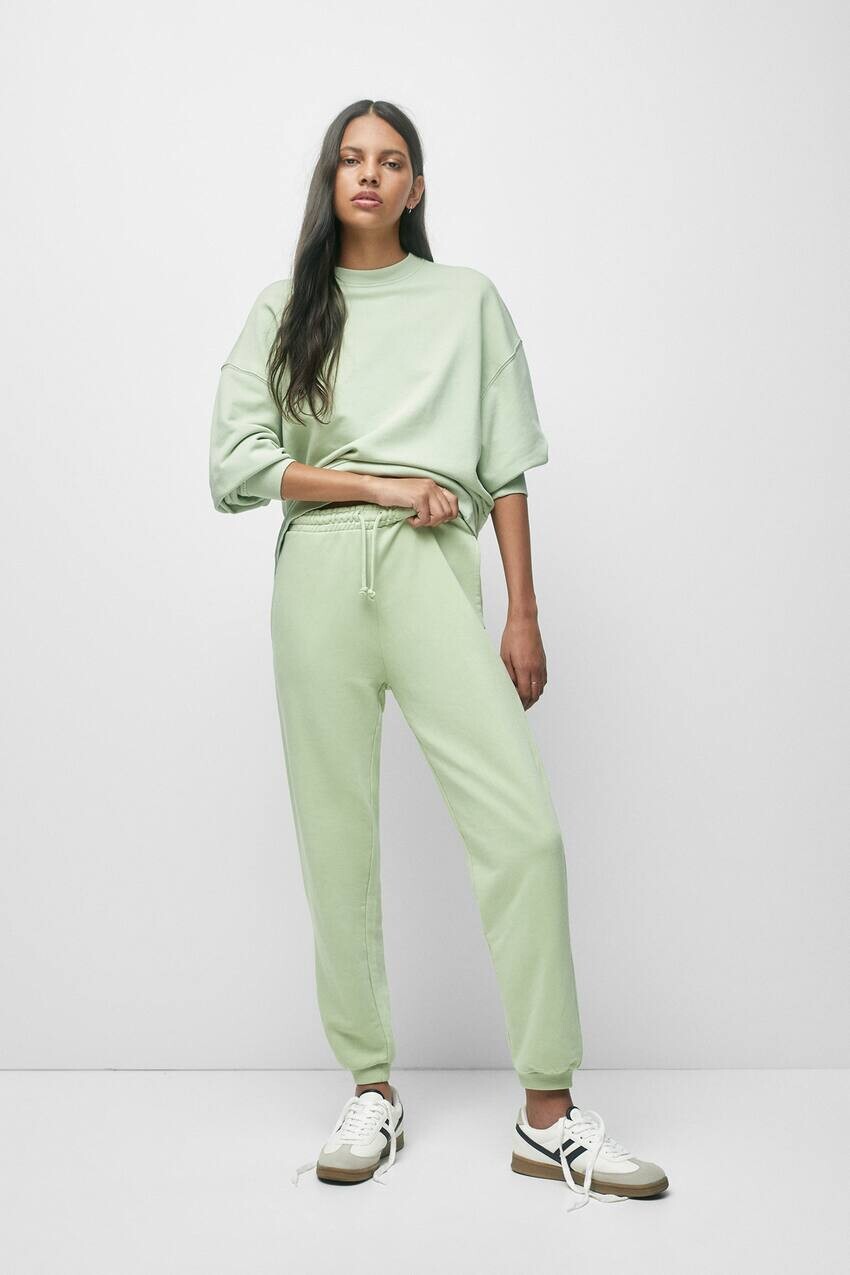 

Брюки для бега с эффектом потертости Pull&Bear, зеленое яблоко