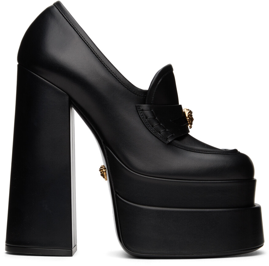 

Черные лоферы на платформе Aevitas Versace, Черный