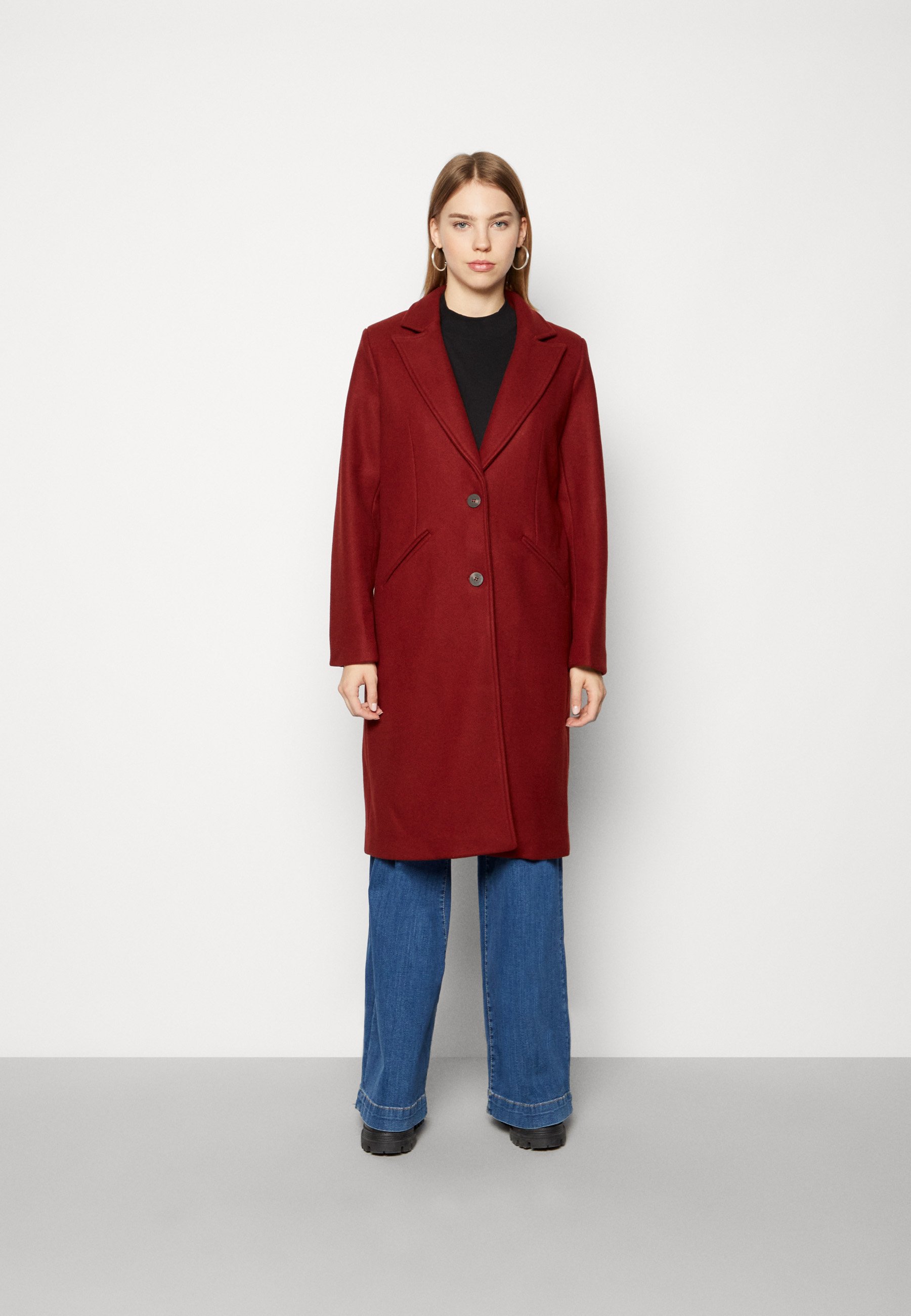 Пальто классическое Vila, fired brick пальто в стиле пэчворк женское backcountry цвет fired brick combo