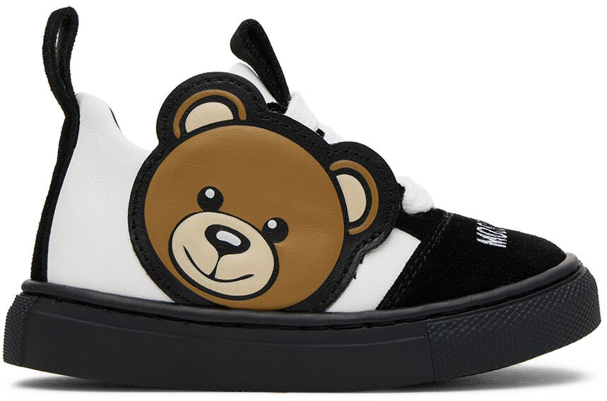 

Детские черно-белые кроссовки Teddy Moschino
