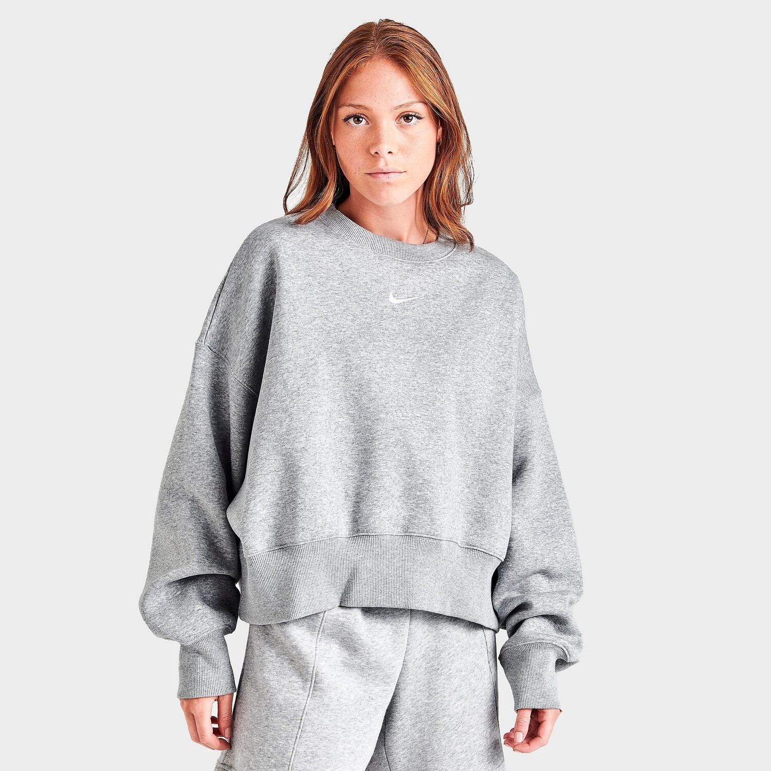 

Толстовка укороченная Nike Sportswear Phoenix, серый