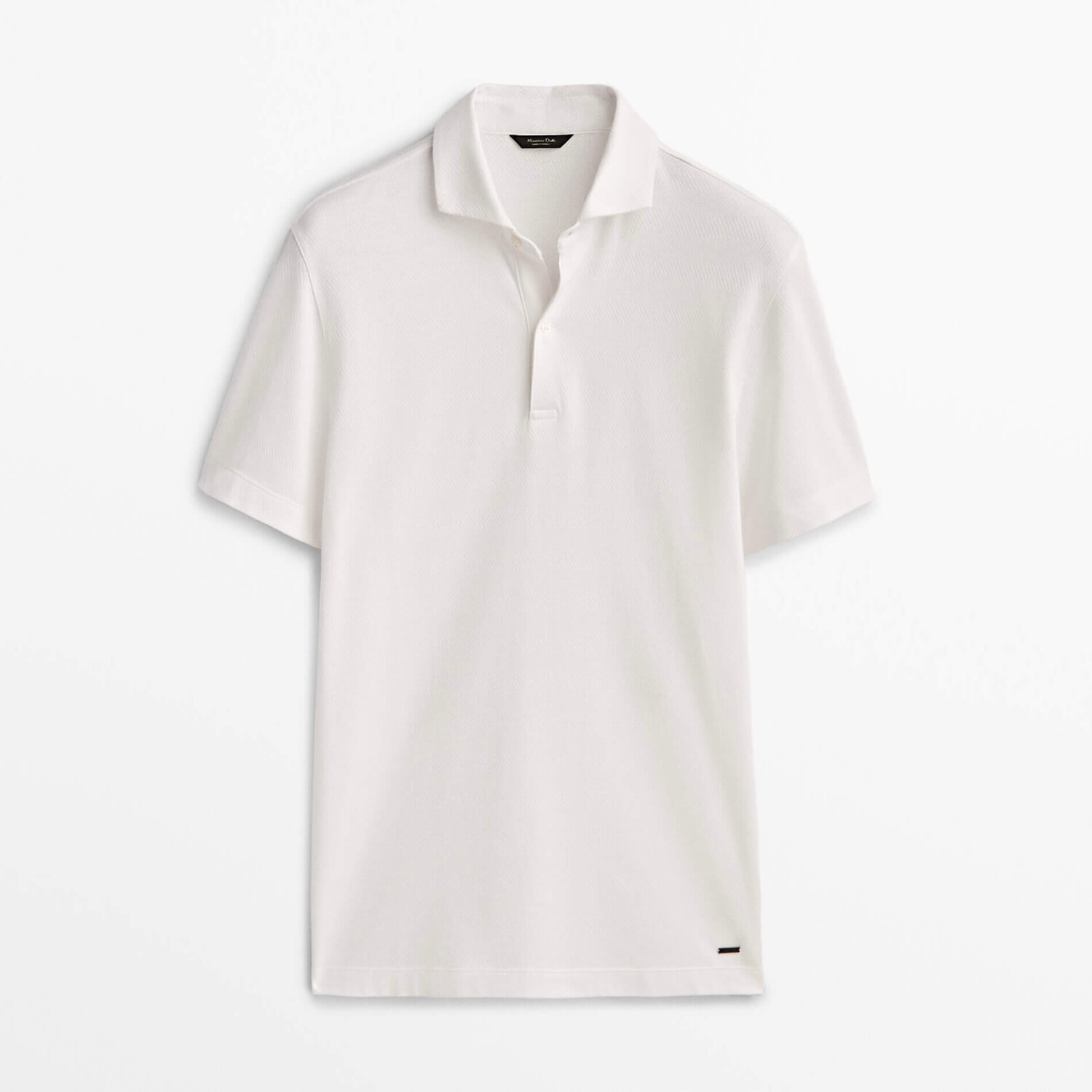 

Свитер-поло Massimo Dutti Herringbone Short Sleeve, кремовый