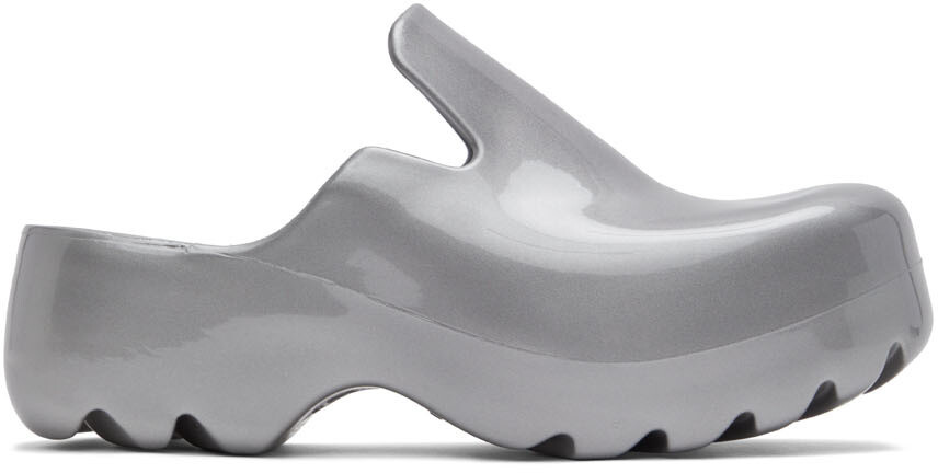 

Серебряные резиновые лоферы Flash Bottega Veneta