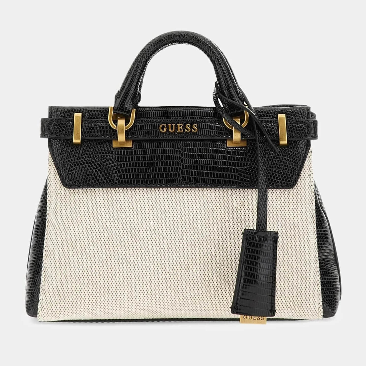 

Сумка Guess Sestri Effetto Cocco, черный/бежевый