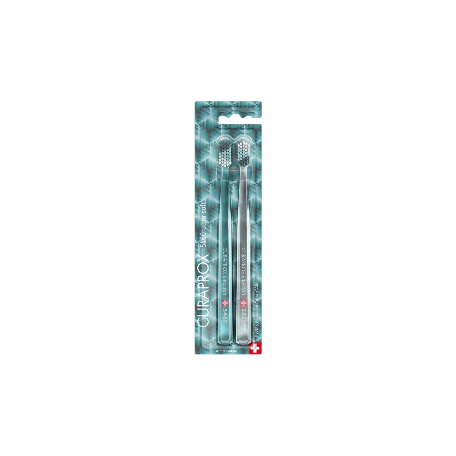 Набор зубныйх щеток Curaprox Winter Limited Edition 2-Set, голубой / белый