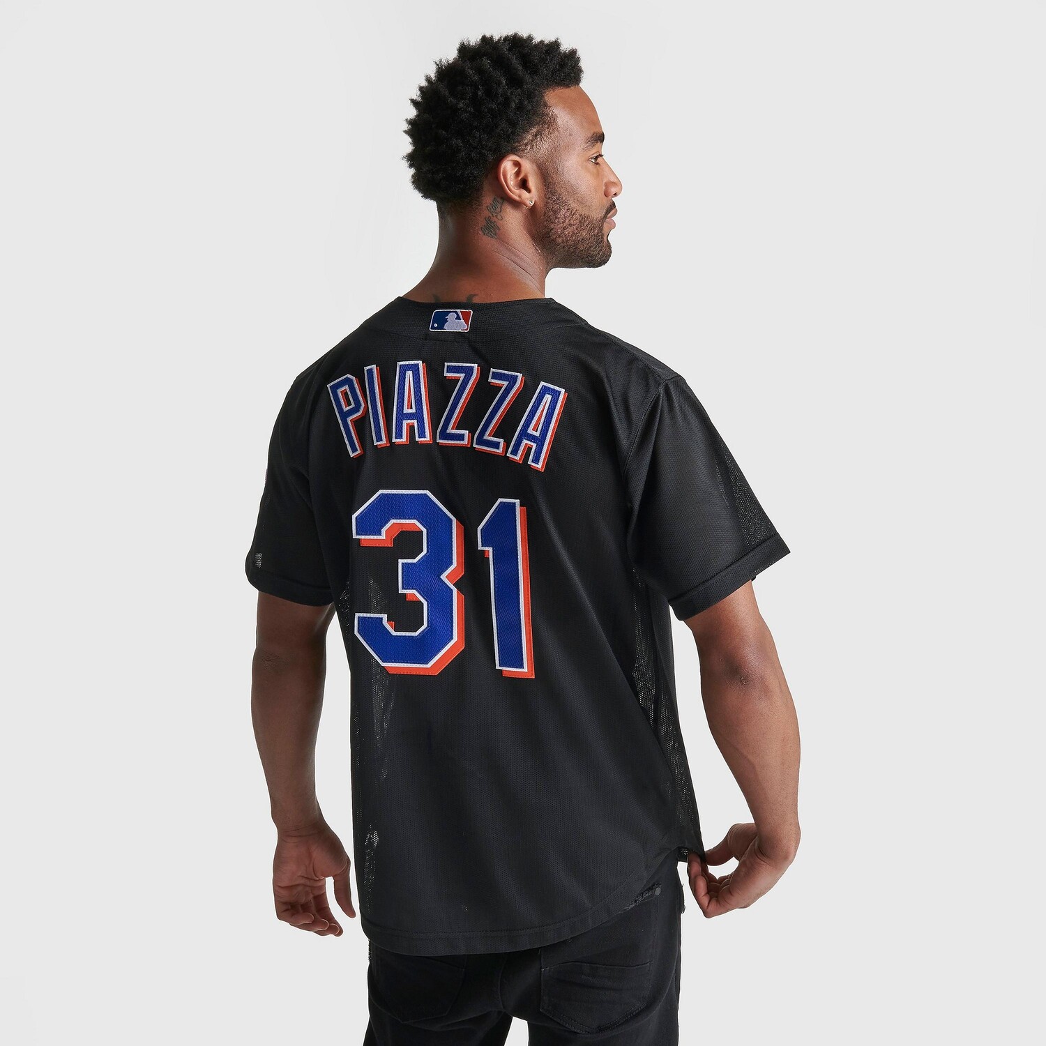 

Мужская бейсбольная майка Mitchell & Ness New York Mets Mike Piazza 2000 с пуговицами спереди, черный