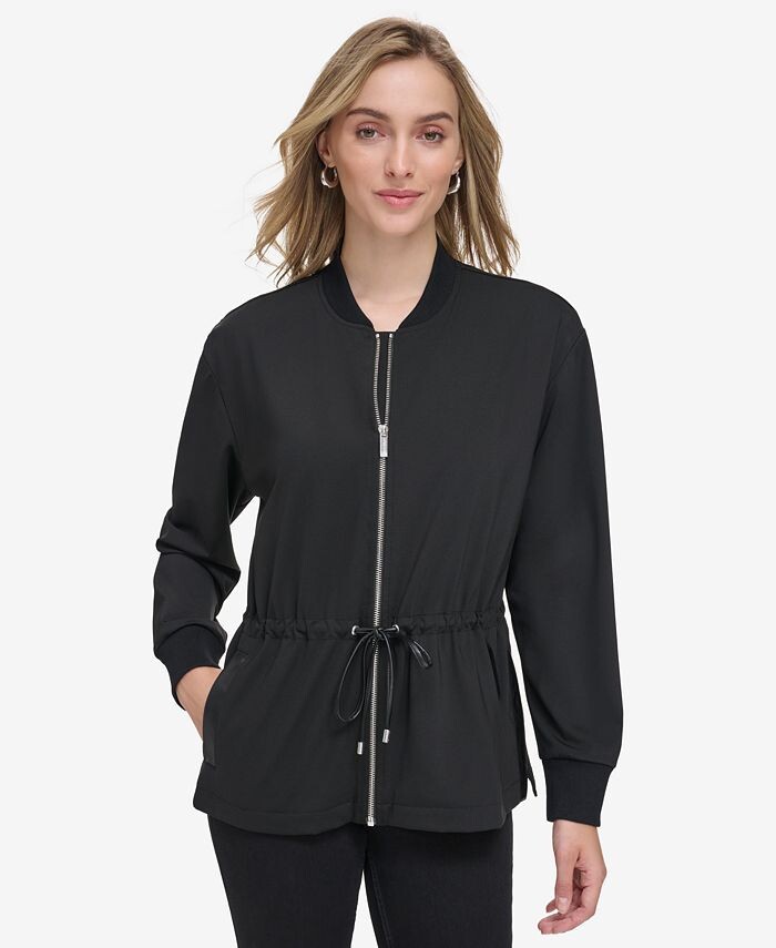 

Женская куртка на молнии с кулиской на талии Calvin Klein, черный