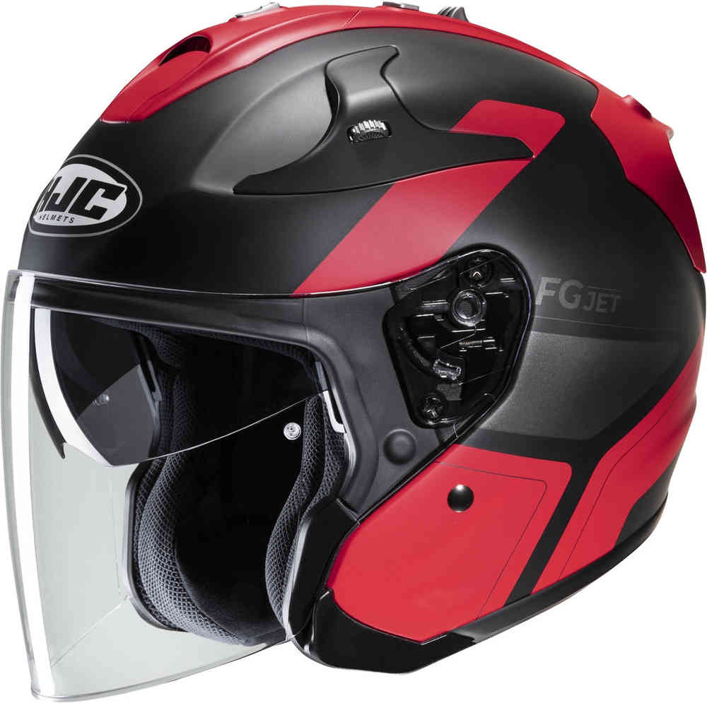 FG-Jet Epen Реактивный шлем HJC, черный красный