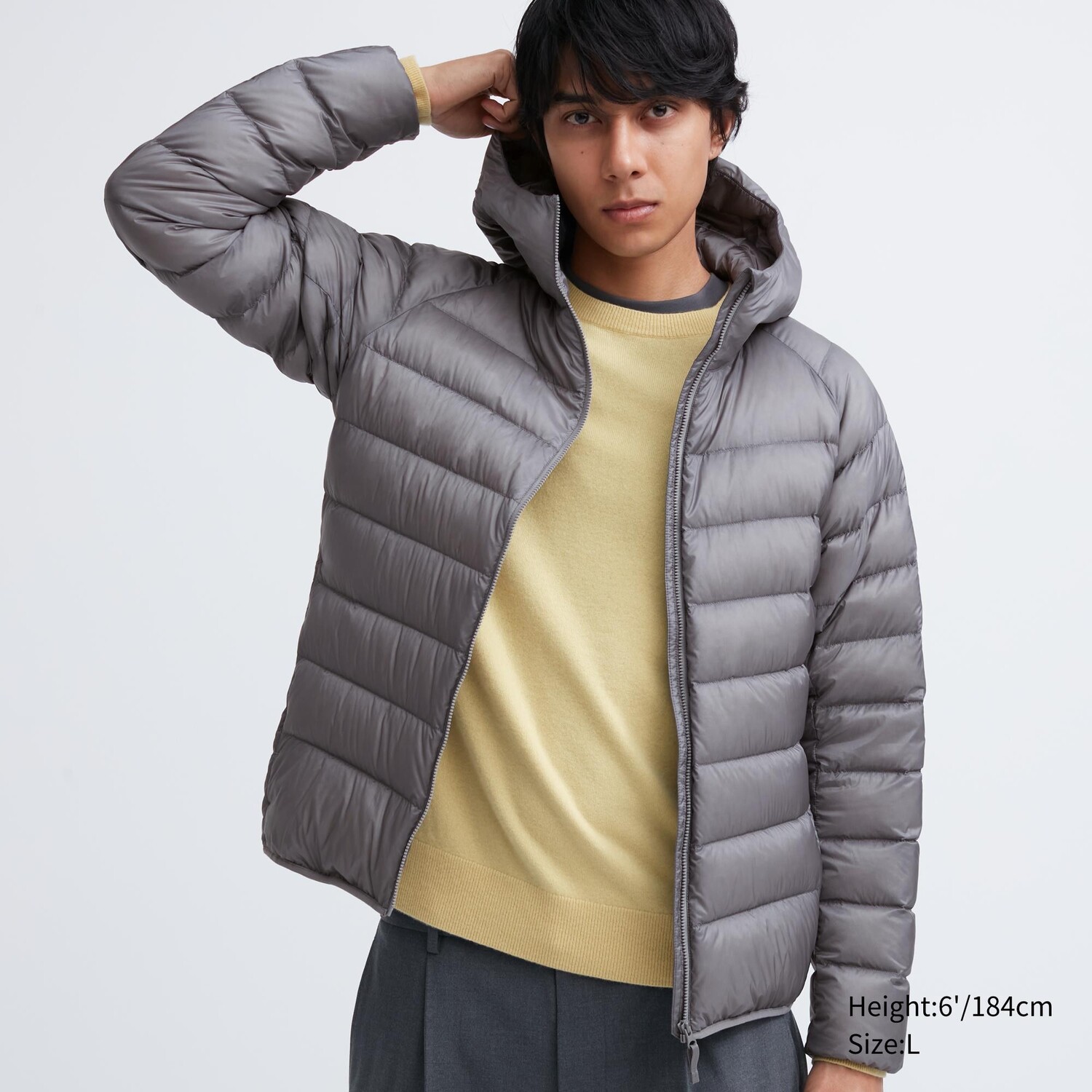

Парка UNIQLO перьевая, серый
