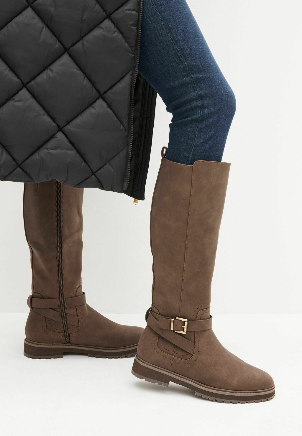 

Высокие сапоги Forever Comfort Buckle Detail Next, коричневый