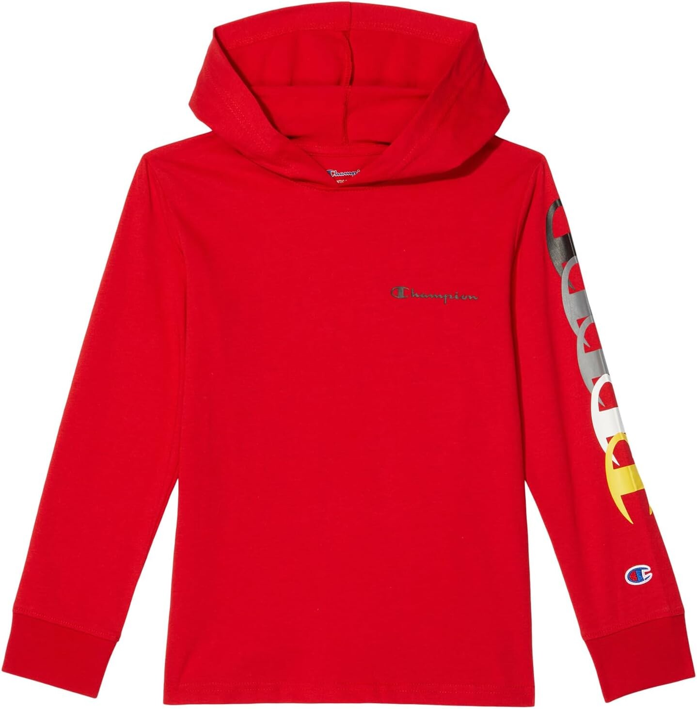 

Футболка Champion C Rings Long Sleeve Hooded Tee, цвет New Ripe Red