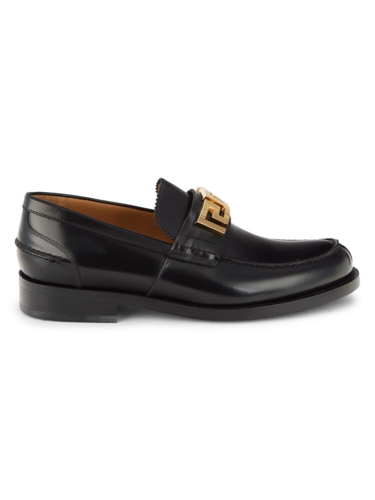 

Кожаные лоферы Le Greca Versace, цвет Nero