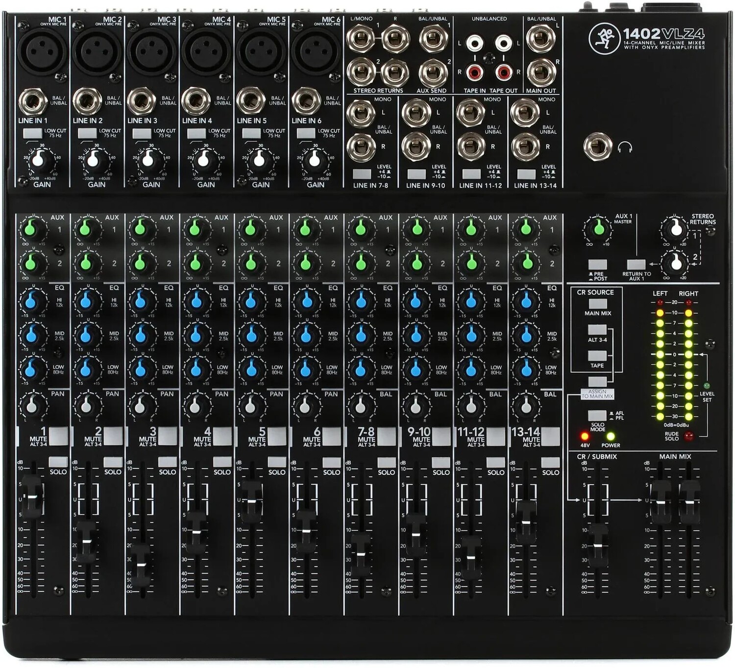 

Mackie 1402VLZ4 14-канальный микшер